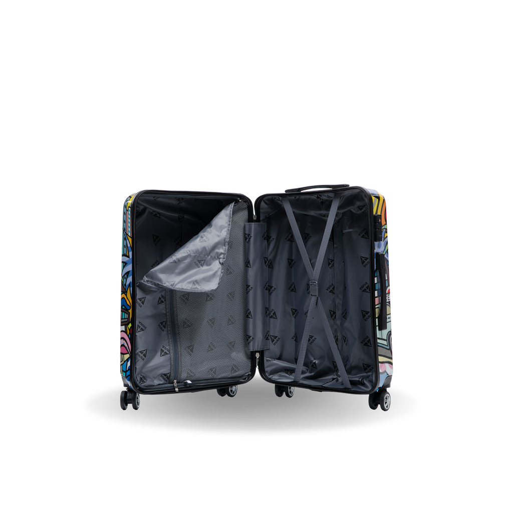 InUSA Prints 28-Inch Hardside Checked Suitcase