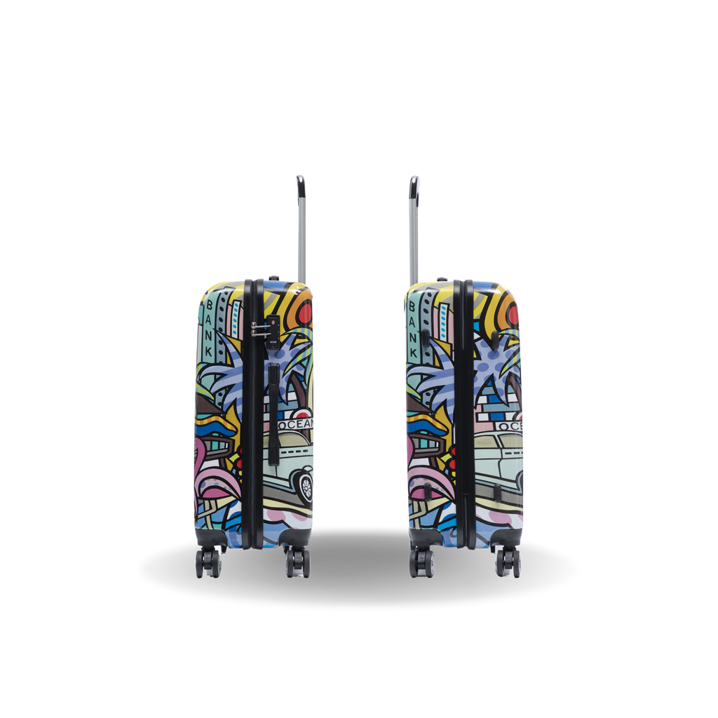InUSA Prints 24" Hardside Spinner Checked Suitcase