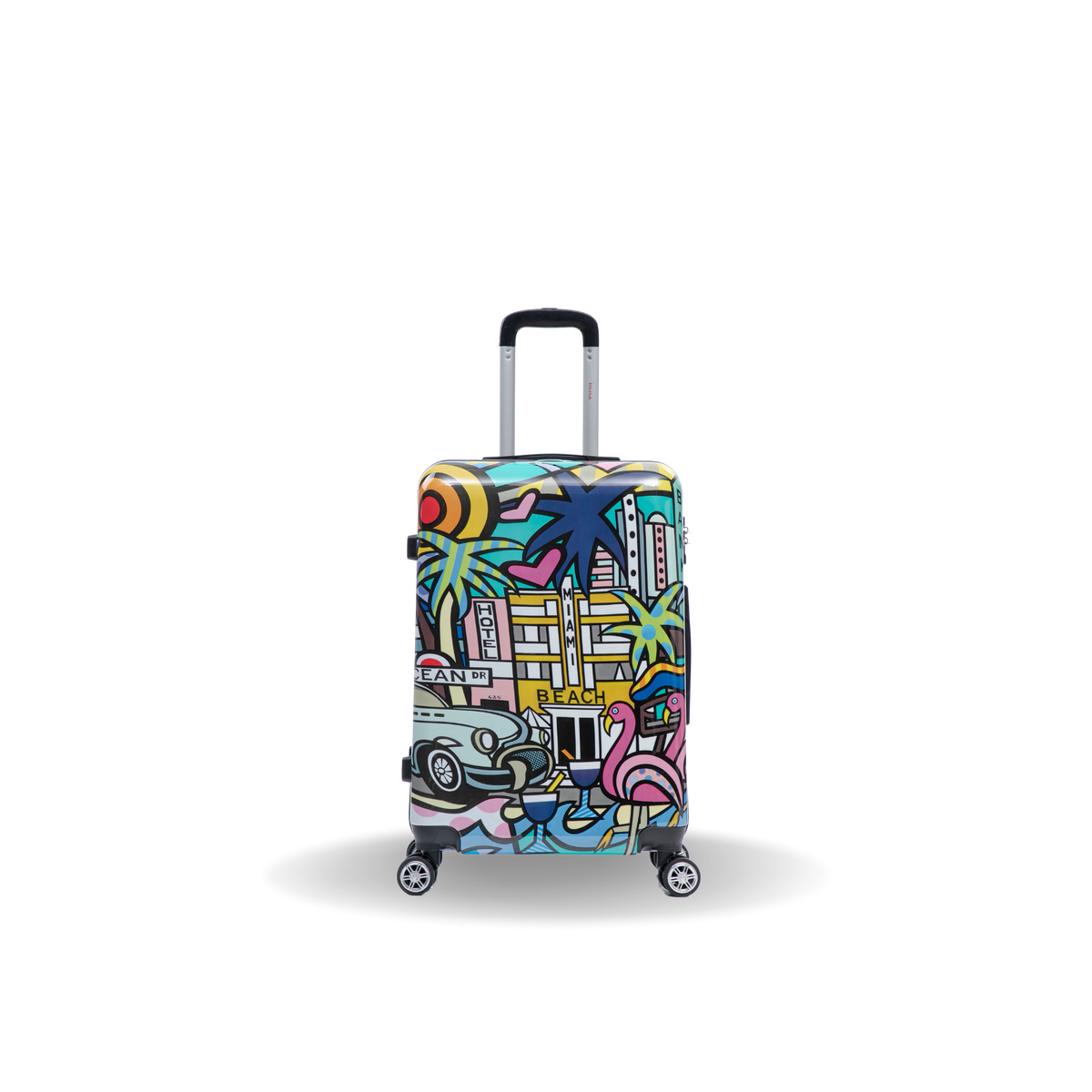 InUSA Prints 24" Hardside Spinner Checked Suitcase