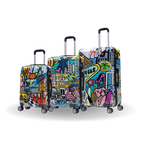 InUSA Prints 3-Piece Hardside Spinner Luggage Set