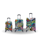 InUSA Prints 3-Piece Hardside Spinner Luggage Set