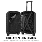 Travellty 3-Piece Expandable Polycarbonate Luggage Set