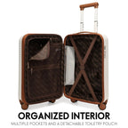 Travellty 3-Piece Expandable Polycarbonate Luggage Set
