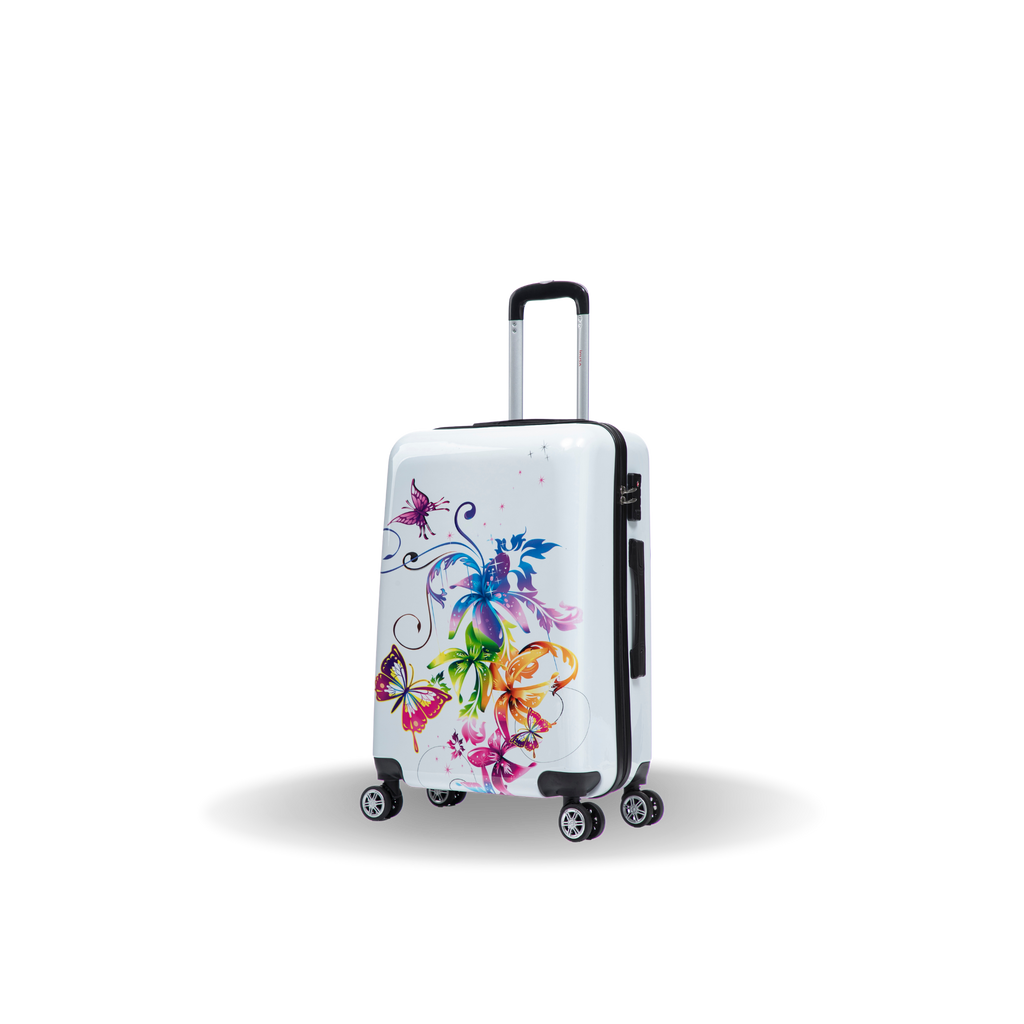 InUSA Prints 24" Hardside Spinner Checked Suitcase