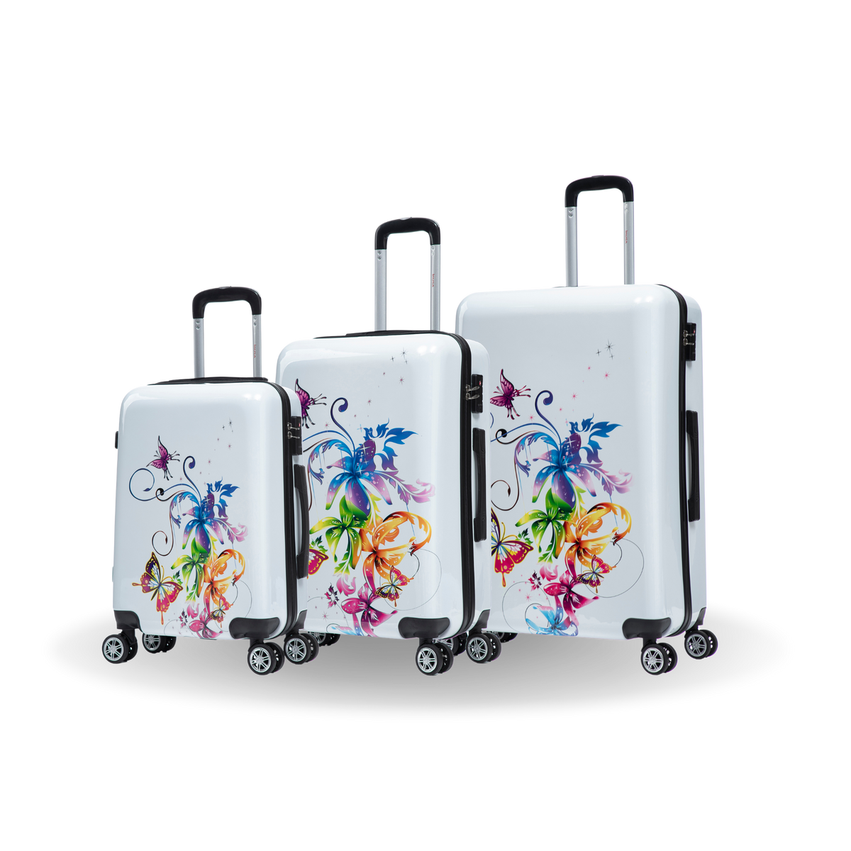 InUSA Prints 3-Piece Hardside Spinner Luggage Set