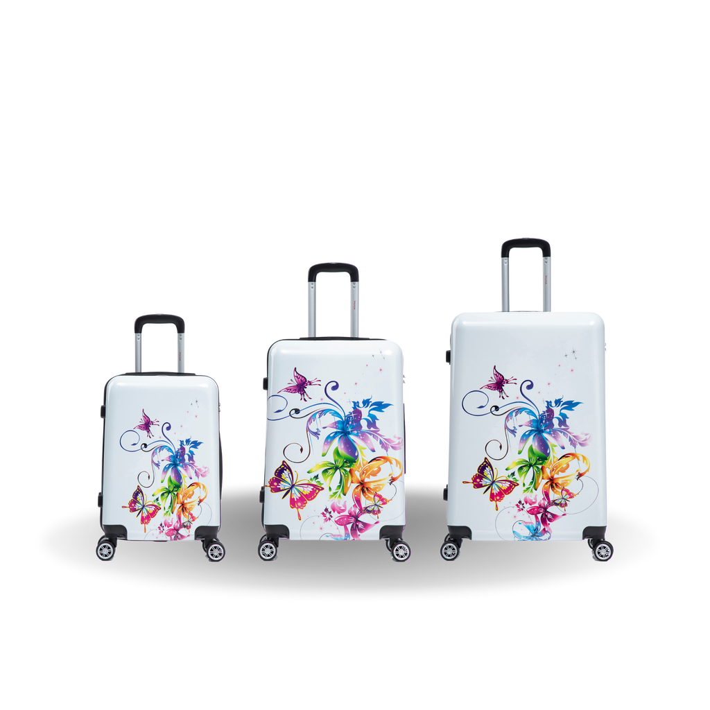 InUSA Prints 3-Piece Hardside Spinner Luggage Set