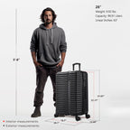 InUSA Ally 28" Hardside Spinner Checked Suitcase