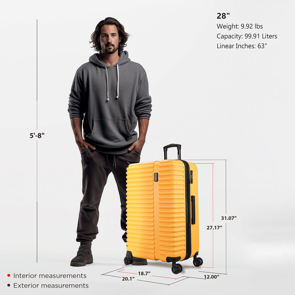 InUSA Ally 28" Hardside Spinner Checked Suitcase