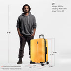 InUSA Ally 28" Hardside Spinner Checked Suitcase