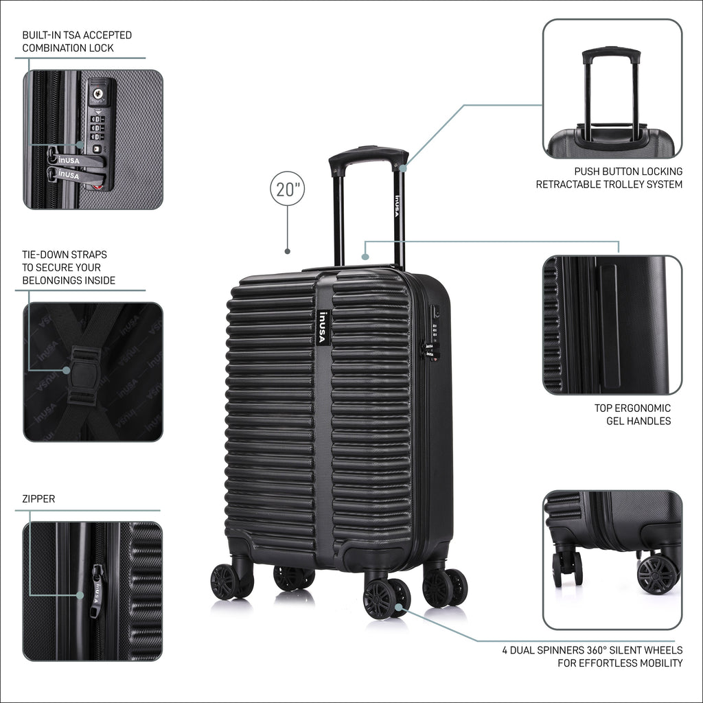 InUSA Ally 20" Hardside Carry-On Spinner Luggage