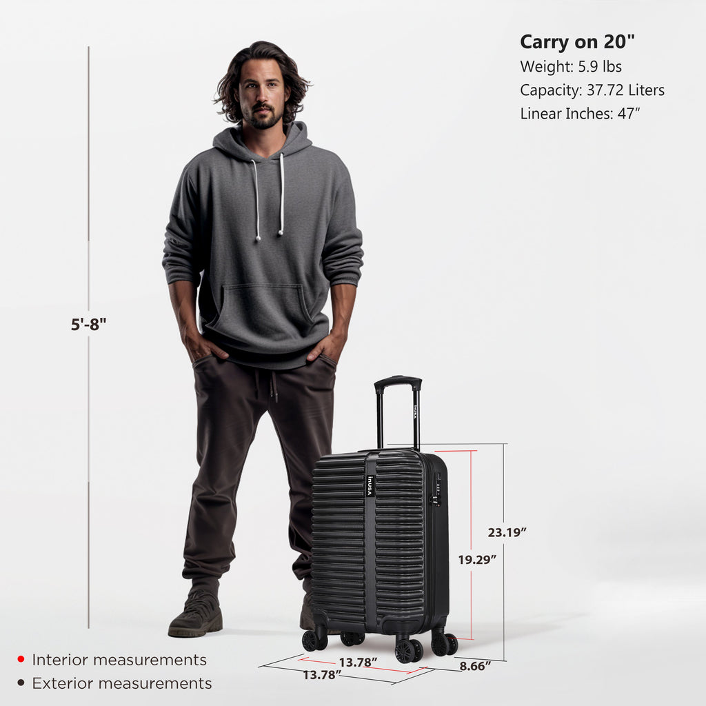 InUSA Ally 20" Hardside Carry-On Spinner Luggage