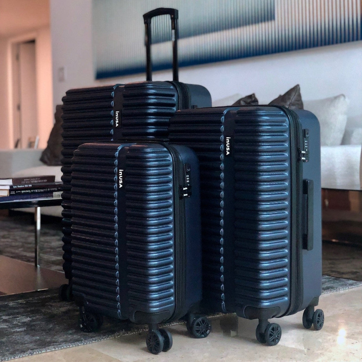 InUSA Ally 3-Piece Hardside Spinner Luggage Set