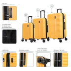 InUSA Ally 3-Piece Hardside Spinner Luggage Set