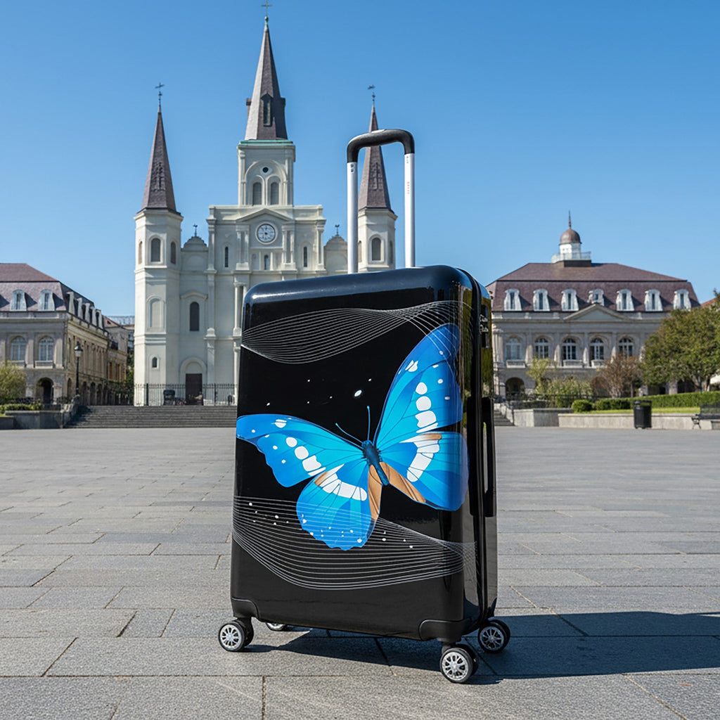 InUSA Prints 28-Inch Hardside Checked Suitcase