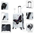 InUSA Prints 28-Inch Hardside Checked Suitcase