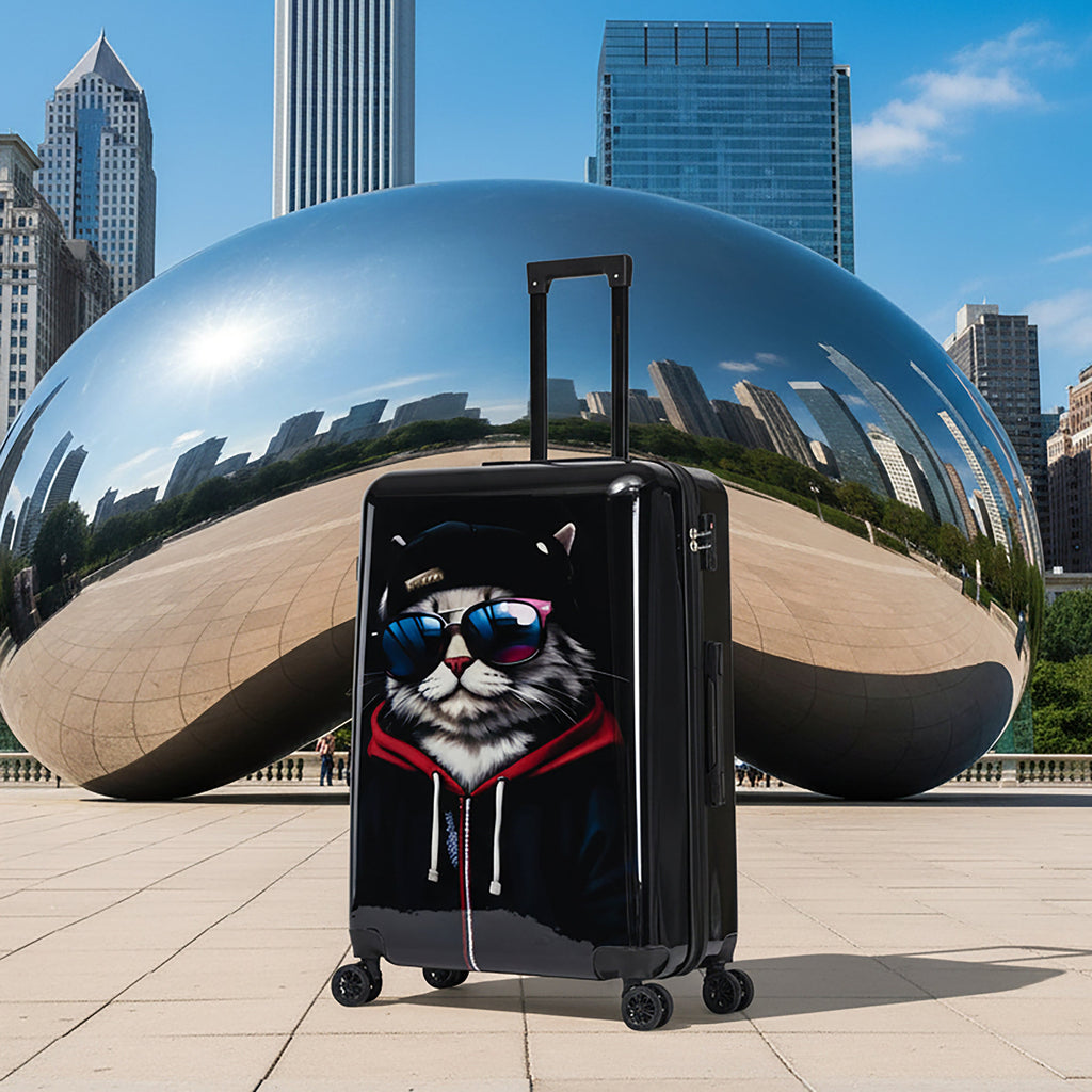 InUSA Prints 28-Inch Hardside Checked Suitcase