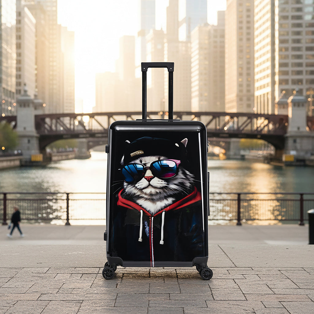 InUSA Prints 28-Inch Hardside Checked Suitcase