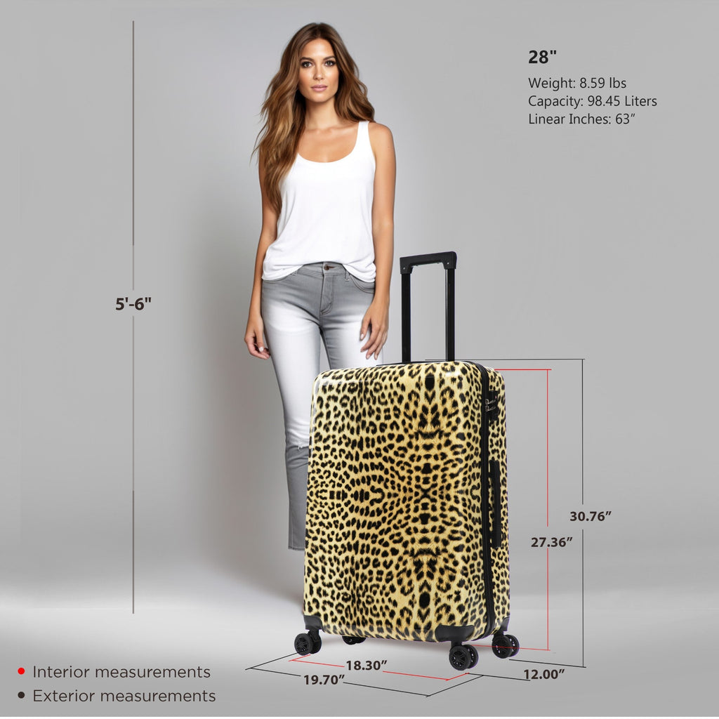 InUSA Prints 28-Inch Hardside Checked Suitcase
