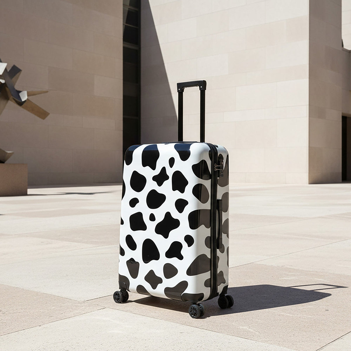 InUSA Prints 28-Inch Hardside Checked Suitcase