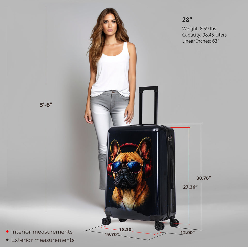InUSA Prints 28-Inch Hardside Checked Suitcase