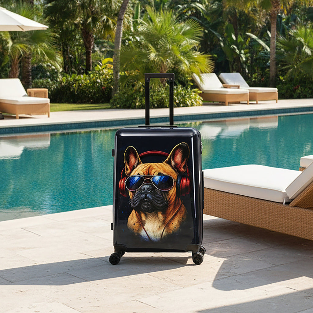 InUSA Prints 28-Inch Hardside Checked Suitcase