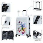 InUSA Prints 28-Inch Hardside Checked Suitcase