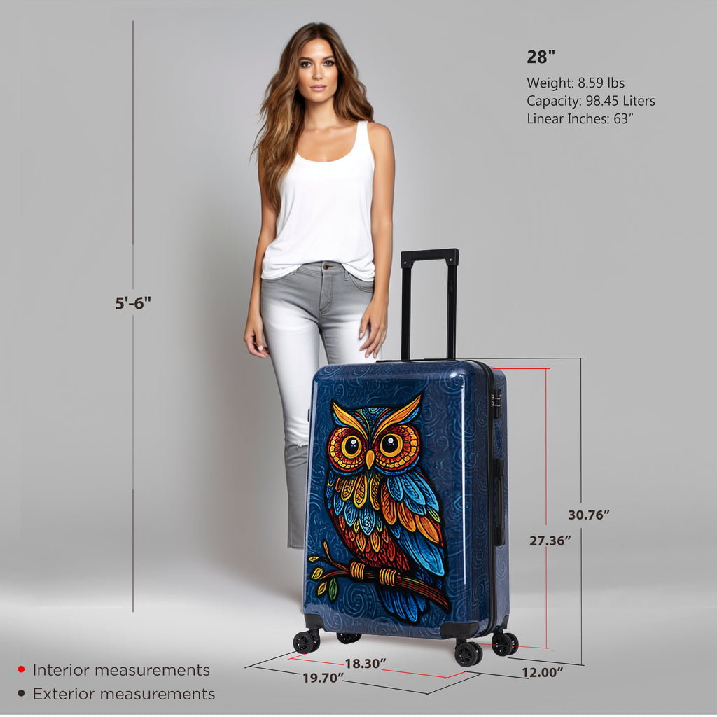 InUSA Prints 28-Inch Hardside Checked Suitcase