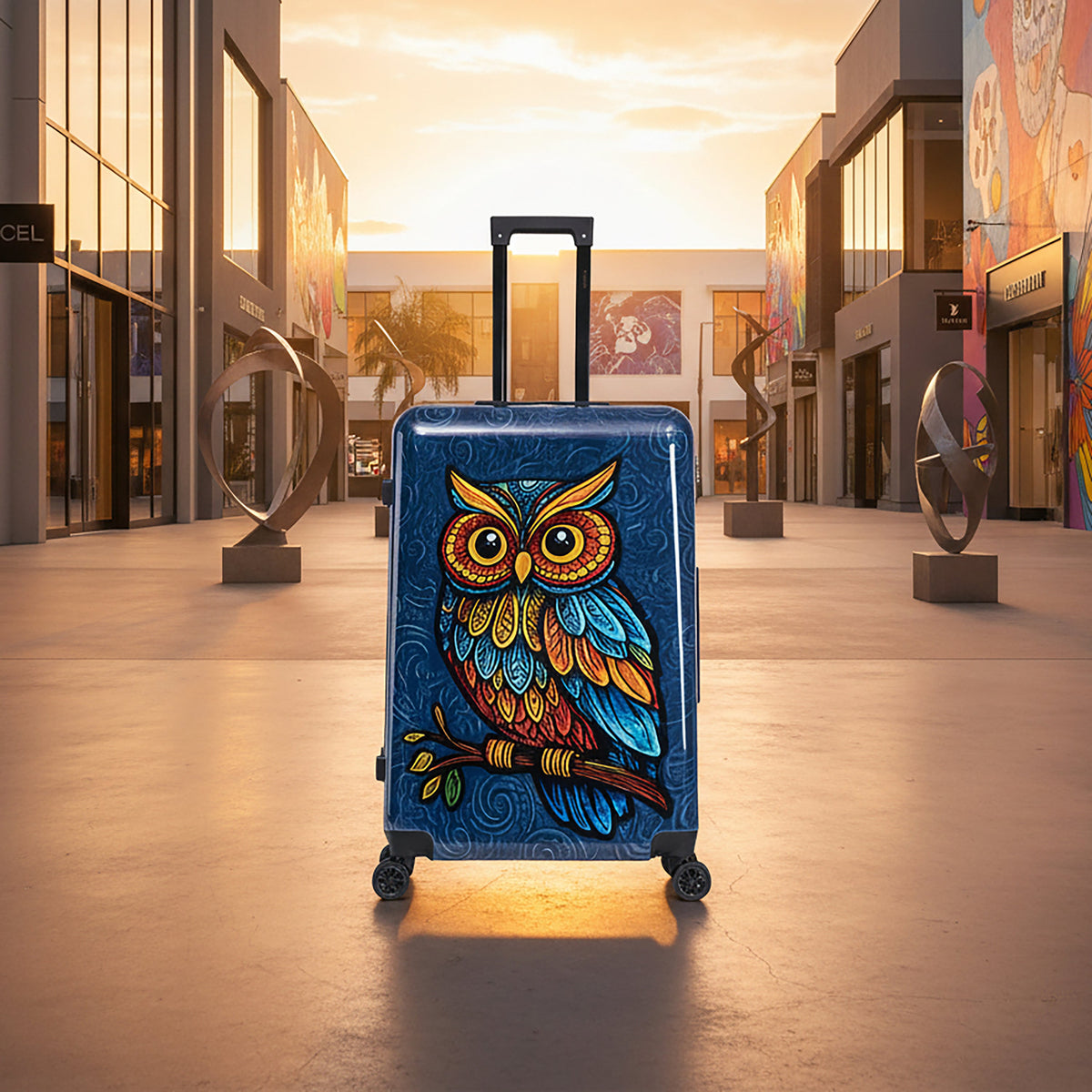 InUSA Prints 28-Inch Hardside Checked Suitcase