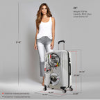 InUSA Prints 28-Inch Hardside Checked Suitcase