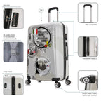 InUSA Prints 28-Inch Hardside Checked Suitcase
