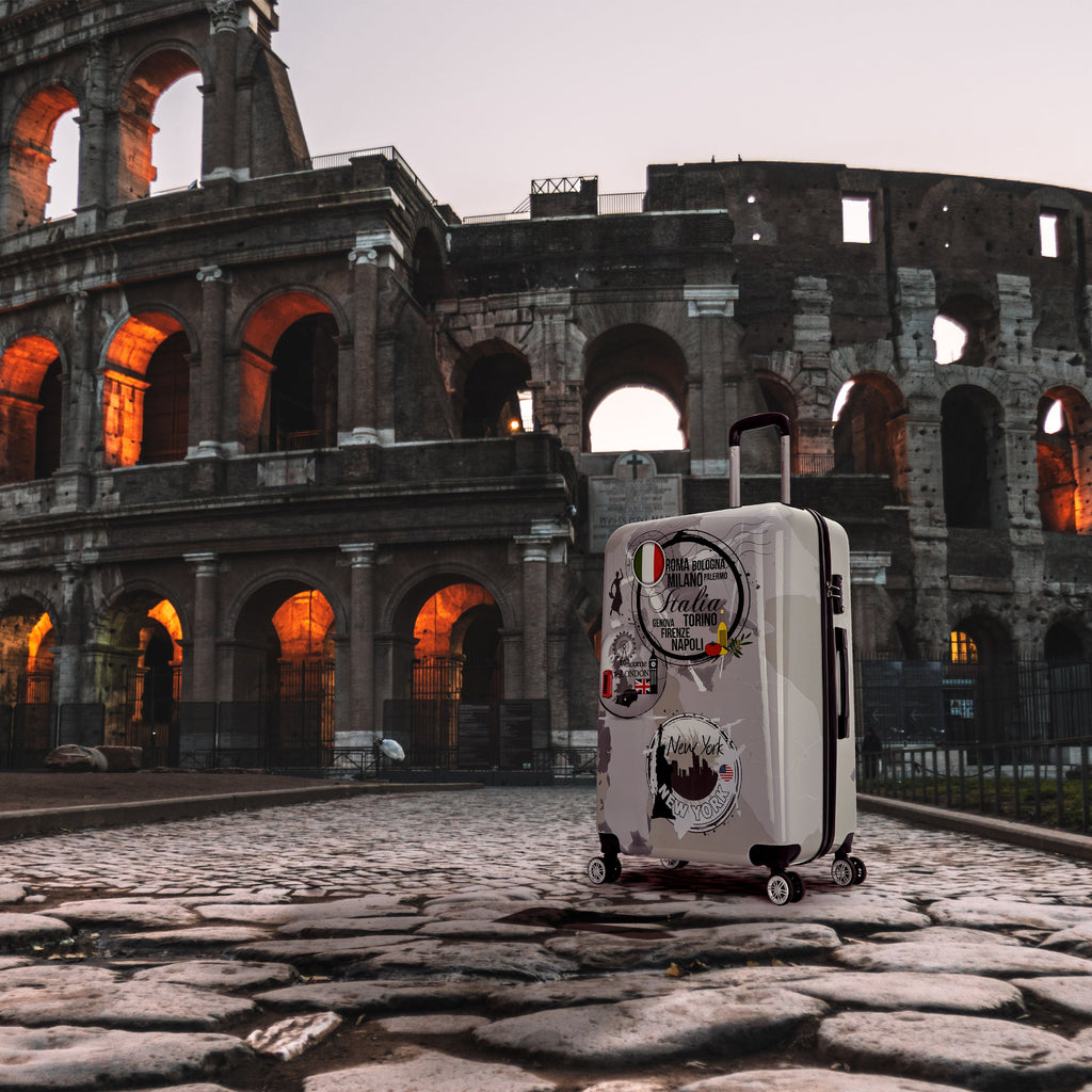 InUSA Prints 28-Inch Hardside Checked Suitcase