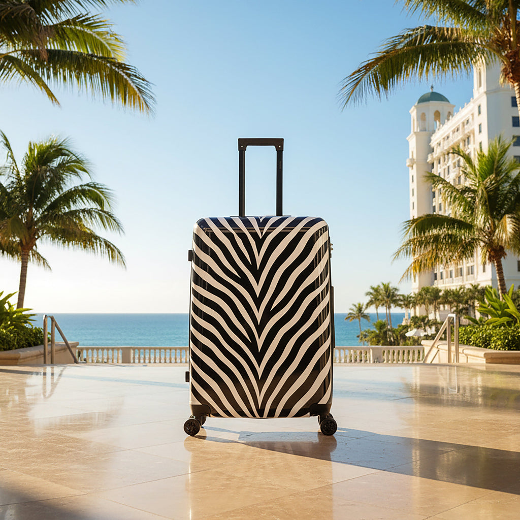 InUSA Prints 28-Inch Hardside Checked Suitcase