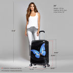 InUSA Prints 24" Hardside Spinner Checked Suitcase