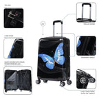 InUSA Prints 24" Hardside Spinner Checked Suitcase
