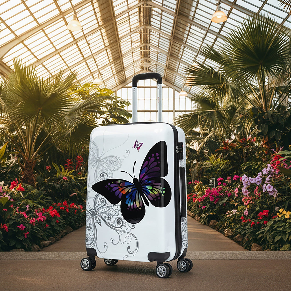 InUSA Prints 28-Inch Hardside Checked Suitcase