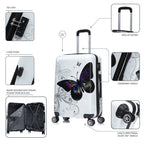 InUSA Prints 24" Hardside Spinner Checked Suitcase