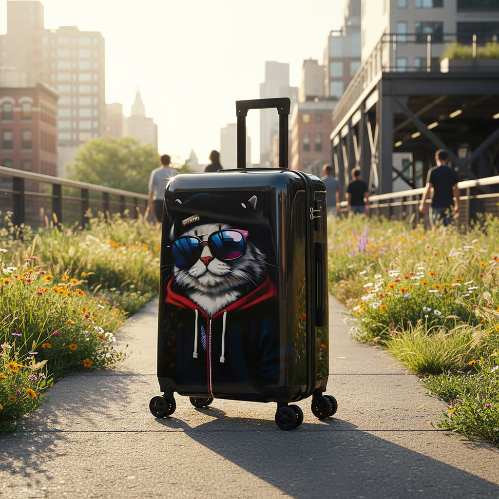 InUSA Prints 24" Hardside Spinner Checked Suitcase