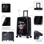 InUSA Prints 24" Hardside Spinner Checked Suitcase