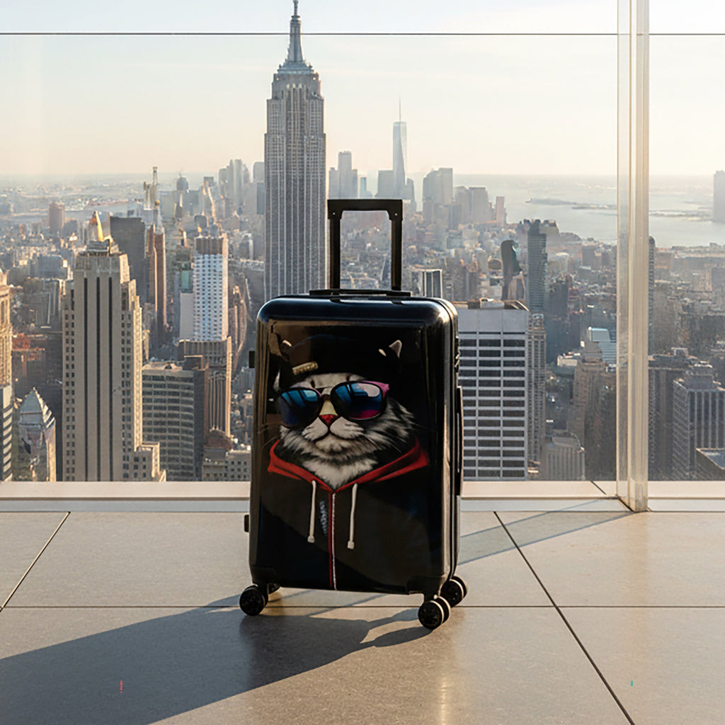 InUSA Prints 24" Hardside Spinner Checked Suitcase