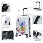 InUSA Prints 24" Hardside Spinner Checked Suitcase