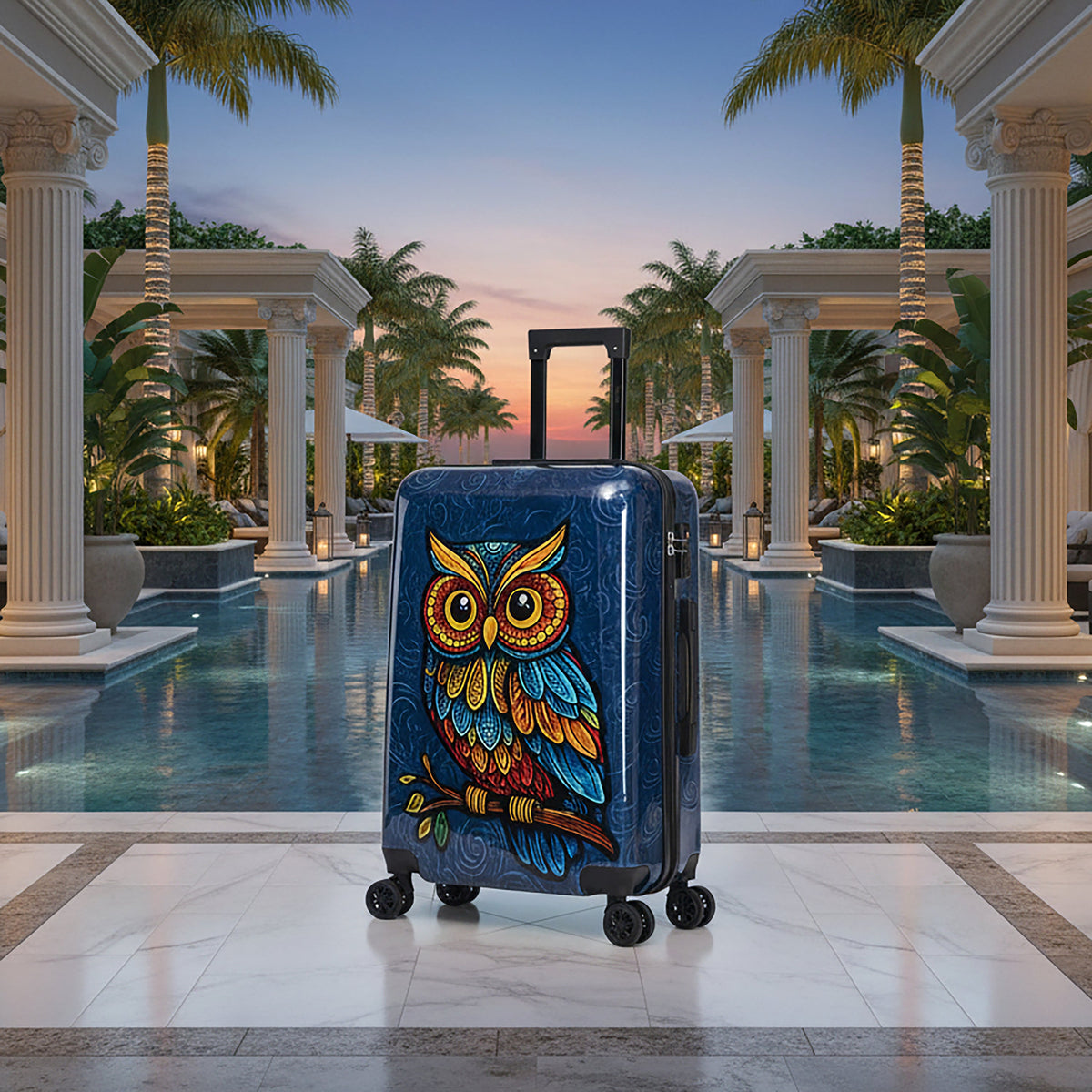 InUSA Prints 24" Hardside Spinner Checked Suitcase