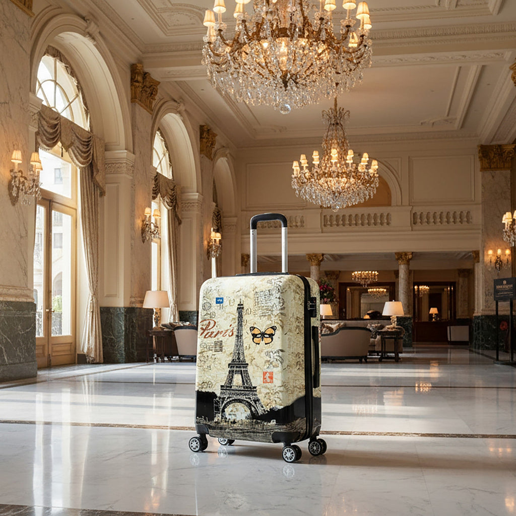 InUSA Prints 24" Hardside Spinner Checked Suitcase