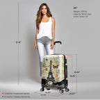 InUSA Prints 24" Hardside Spinner Checked Suitcase