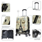 InUSA Prints 24" Hardside Spinner Checked Suitcase