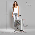 InUSA Prints 24" Hardside Spinner Checked Suitcase