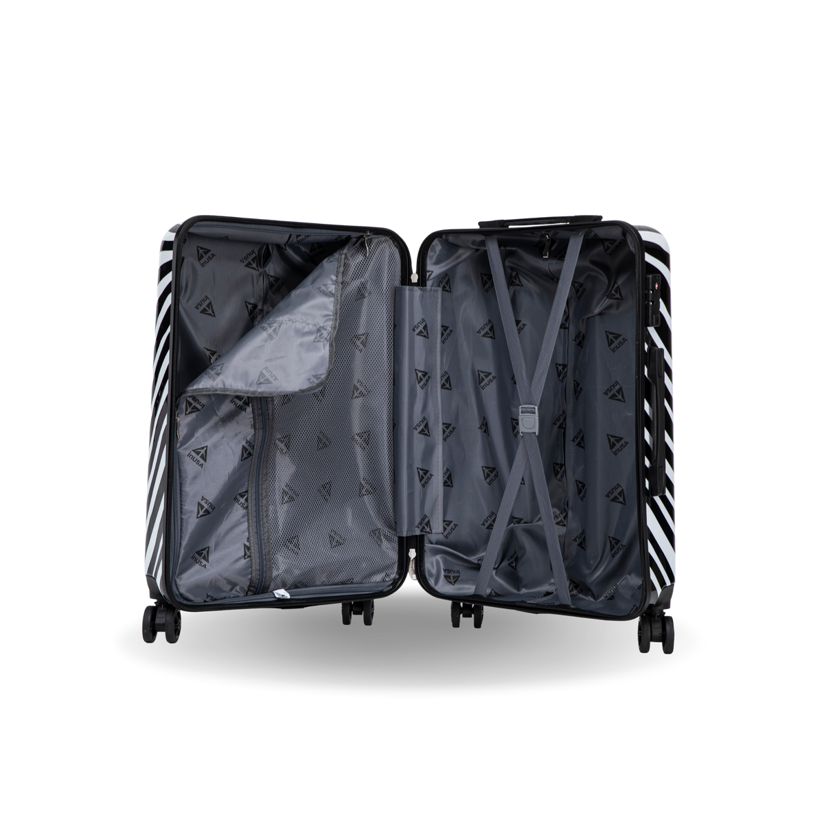 InUSA Prints 24" Hardside Spinner Checked Suitcase