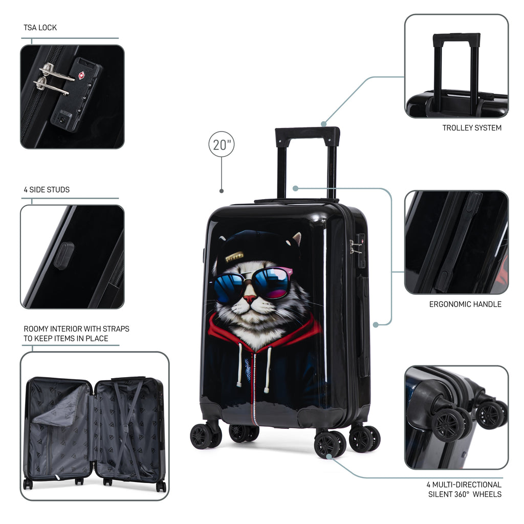 InUSA Prints Carry-On Hardside Spinner Luggage
