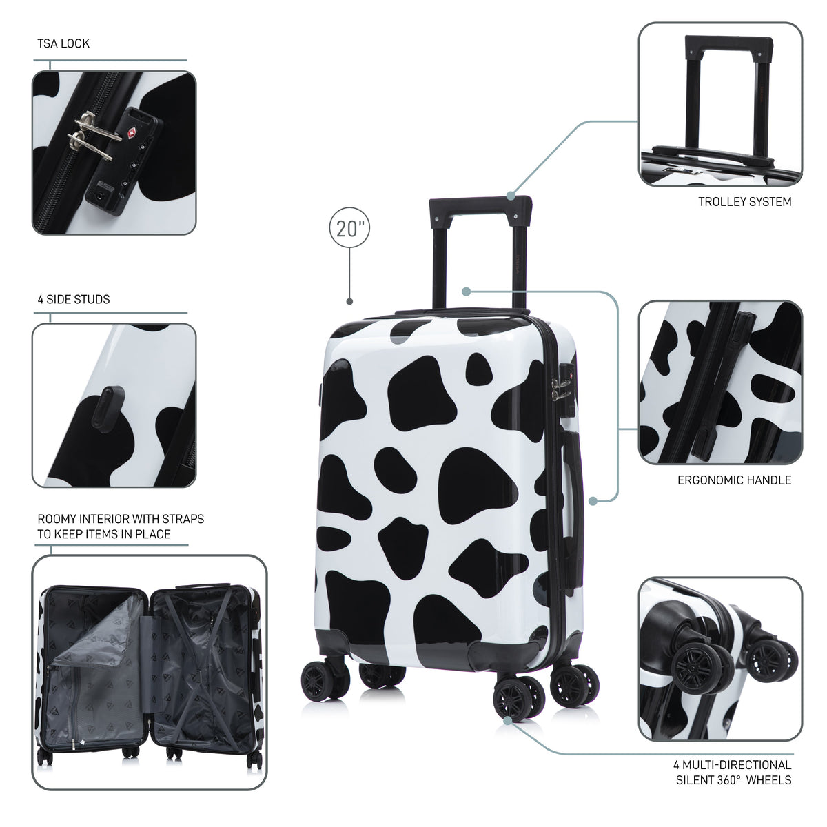 InUSA Prints Carry-On Hardside Spinner Luggage