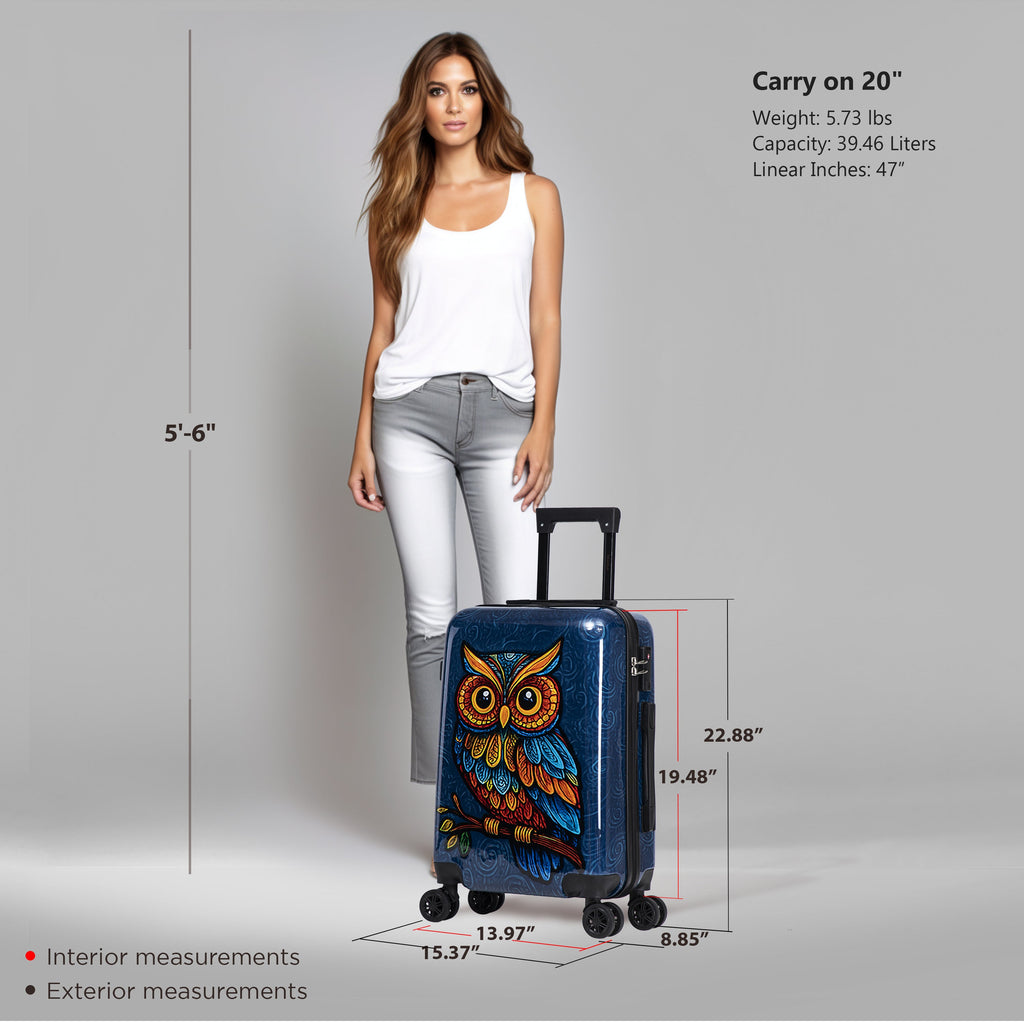 InUSA Prints Carry-On Hardside Spinner Luggage