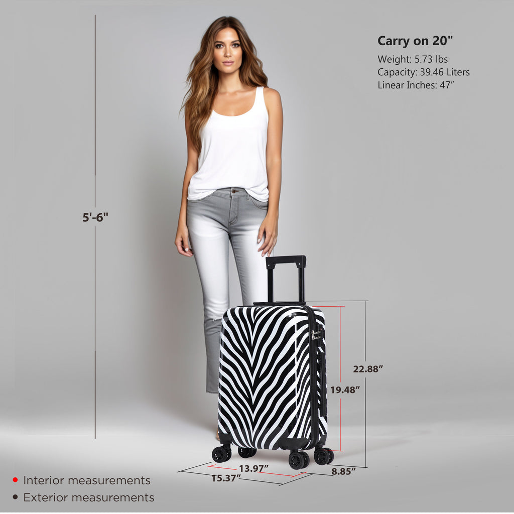 InUSA Prints Carry-On Hardside Spinner Luggage